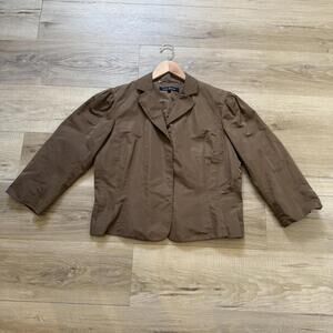 Lida Baday Silk Blend Cropped Blazer Women's Size‎ 14